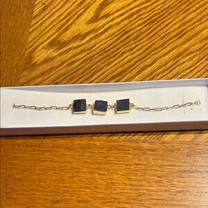 Elegant Gold plated and Black Bracelet